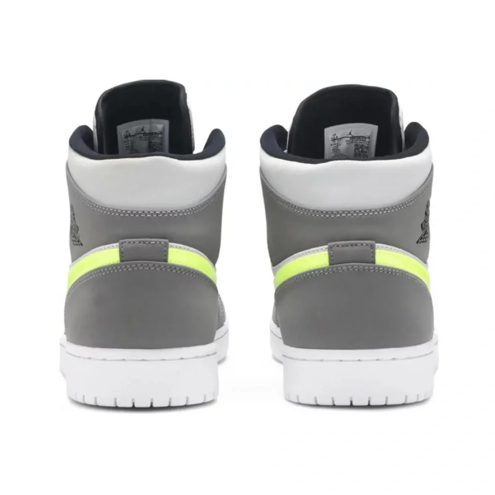 NIKE Air Jordan 1 Mid 'Gunsmoke Volt' - Picture 4 of 12
